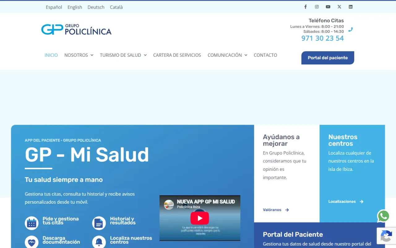 Servicios Sanitarios en Ibiza – Grupo policlínica