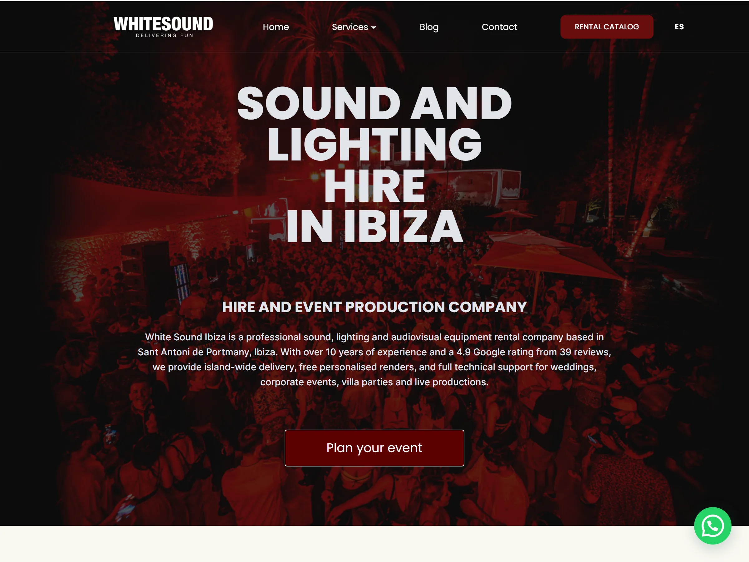 Sonido e Iluminación para Eventos en Ibiza – White Sound