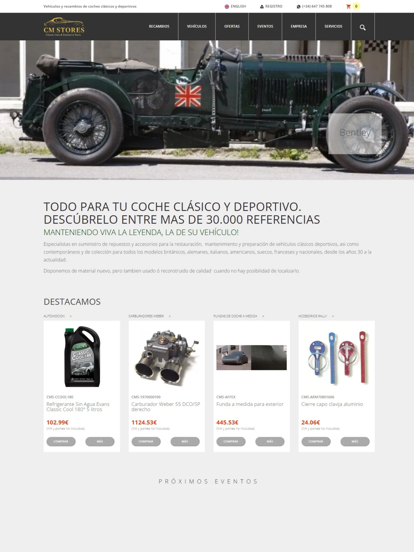 CM Stores — diseño anterior