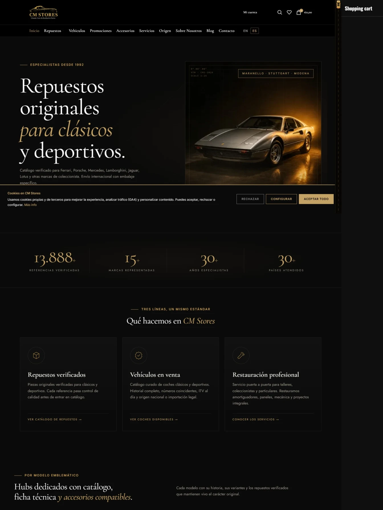 CM Stores — rediseño