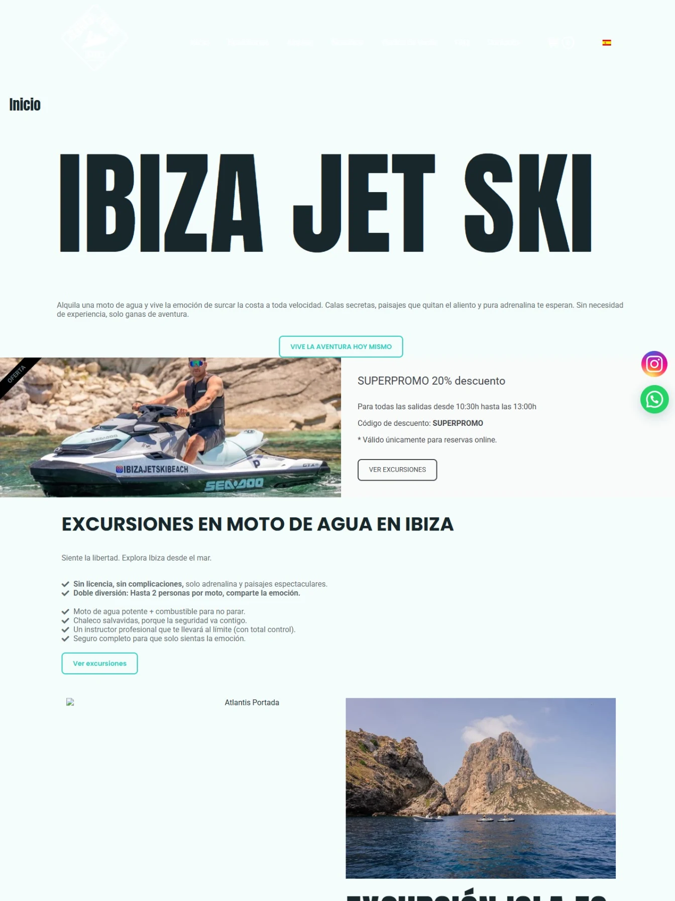 Ibiza Jet Ski Beach — diseño anterior